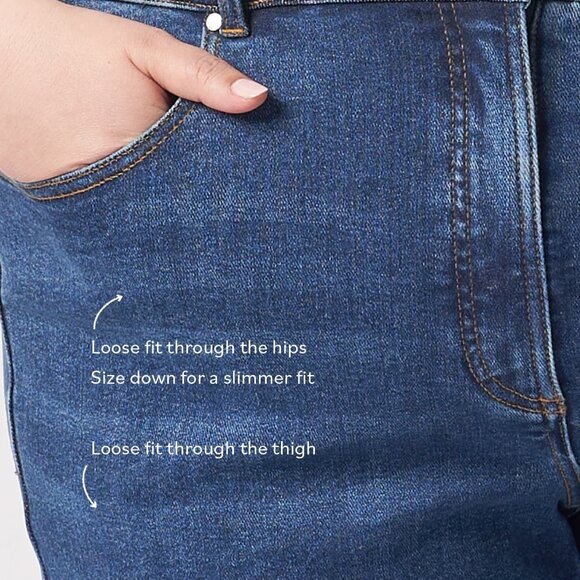 Universal Standard Etta High Rise Straight Leg Jeans in Aged Indigo l Size 16 - Picture 6 of 12